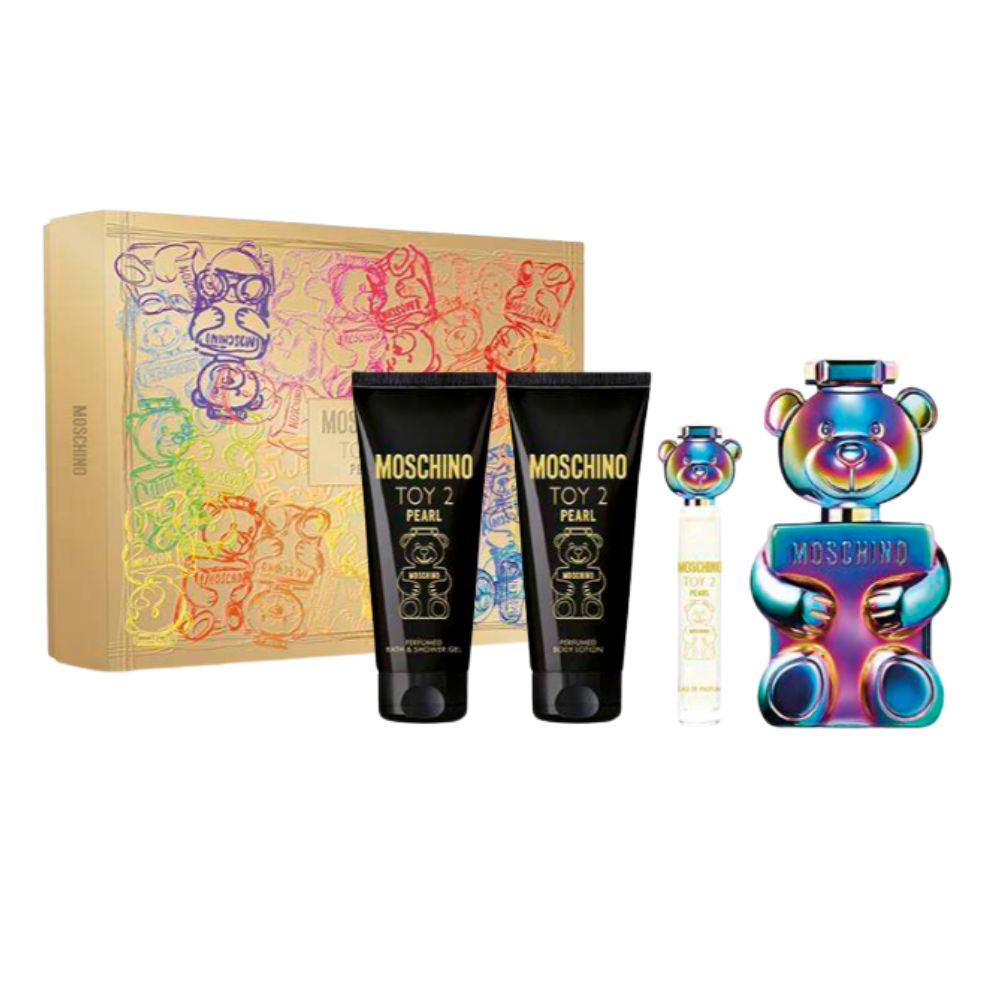 Frasco oficial do perfume COFFRET MOSCHINO TOY 2 PEARL EDP 100ML+10ML+SG 100ML+BL100ML