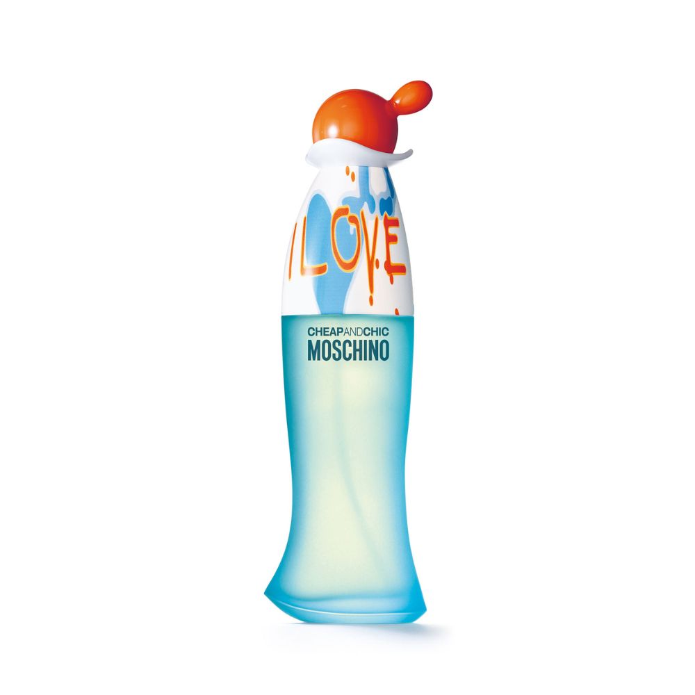 Frasco oficial do perfume MOSCHINO I LOVE LOVE EDT 100ML