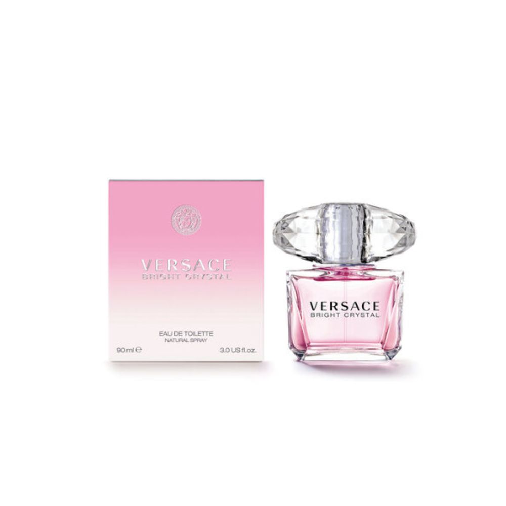 Frasco oficial do perfume VERSACE BRIGHT CRYSTAL EDT 90ML