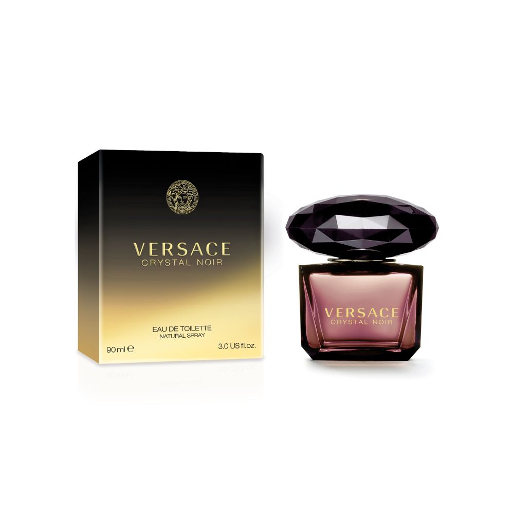 Frasco oficial do perfume VERSACE CRYSTAL NOIR EDT 90ML