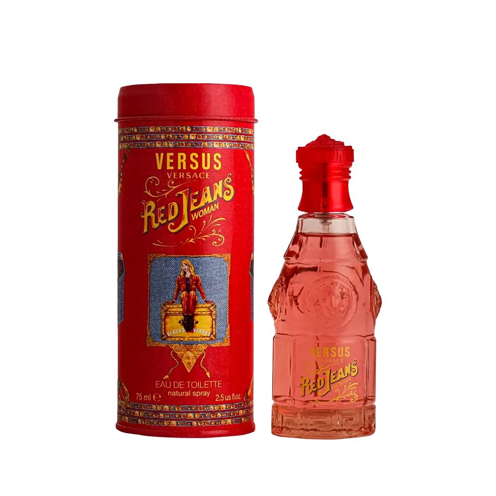 Frasco oficial do perfume VERSACE RED JEANS EDT 75ML