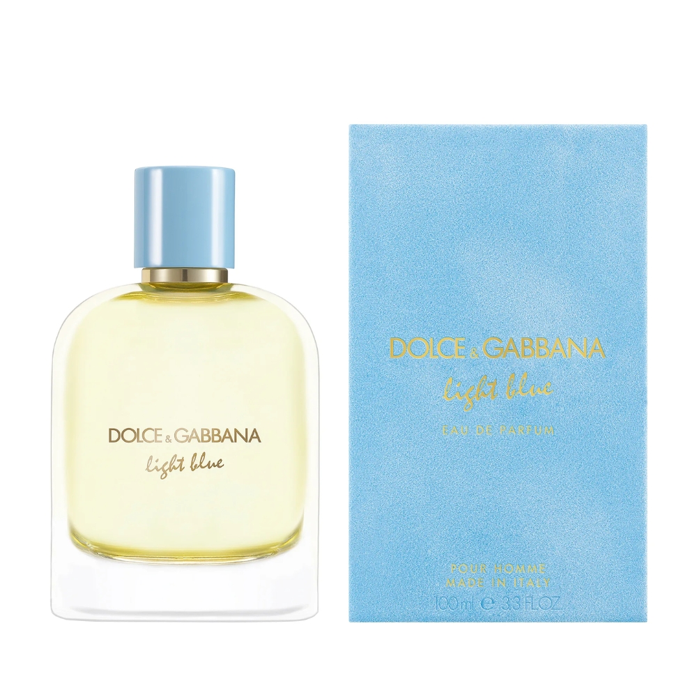 Frasco oficial do perfume DG LIGHT BLUE POUR HOMME EDP 100ML