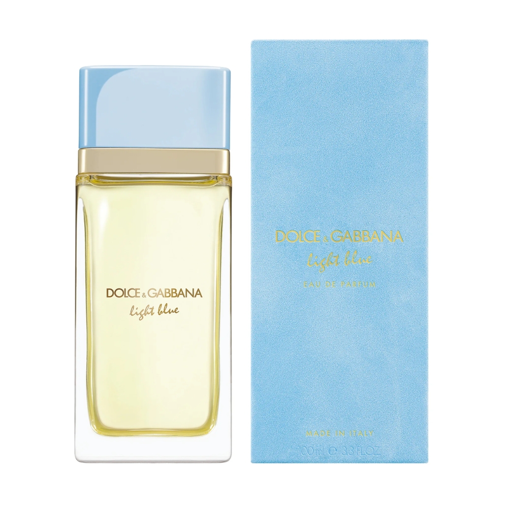 Frasco oficial do perfume DG LIGHT BLUE POUR FEMME EDP 100ML