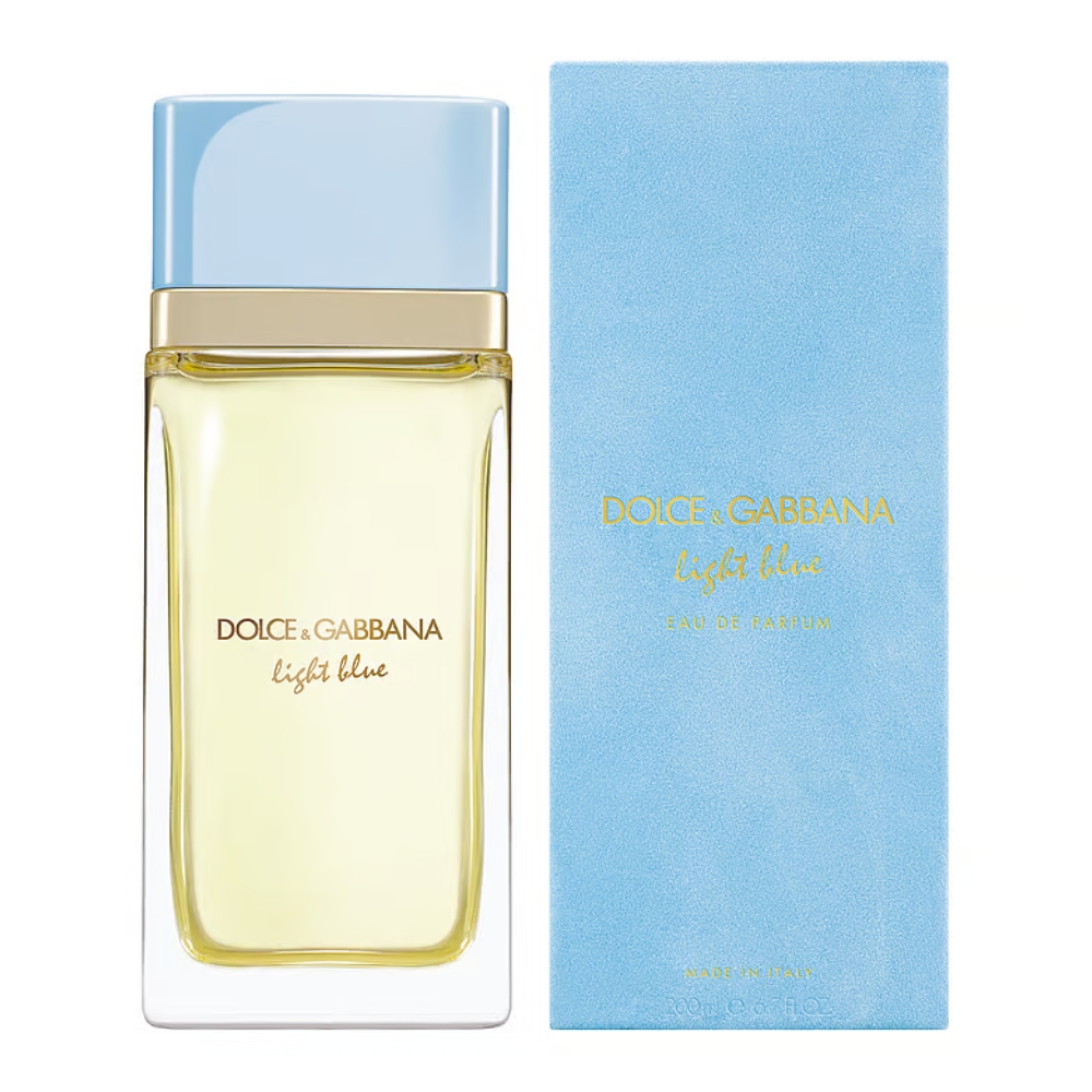 Frasco oficial do perfume DG LIGHT BLUE POUR FEMME EDP 200ML