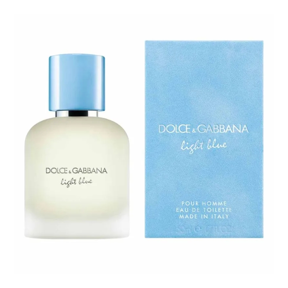 Frasco oficial do perfume DG LIGHT BLUE NEW POUR HOMME EDT 50ML