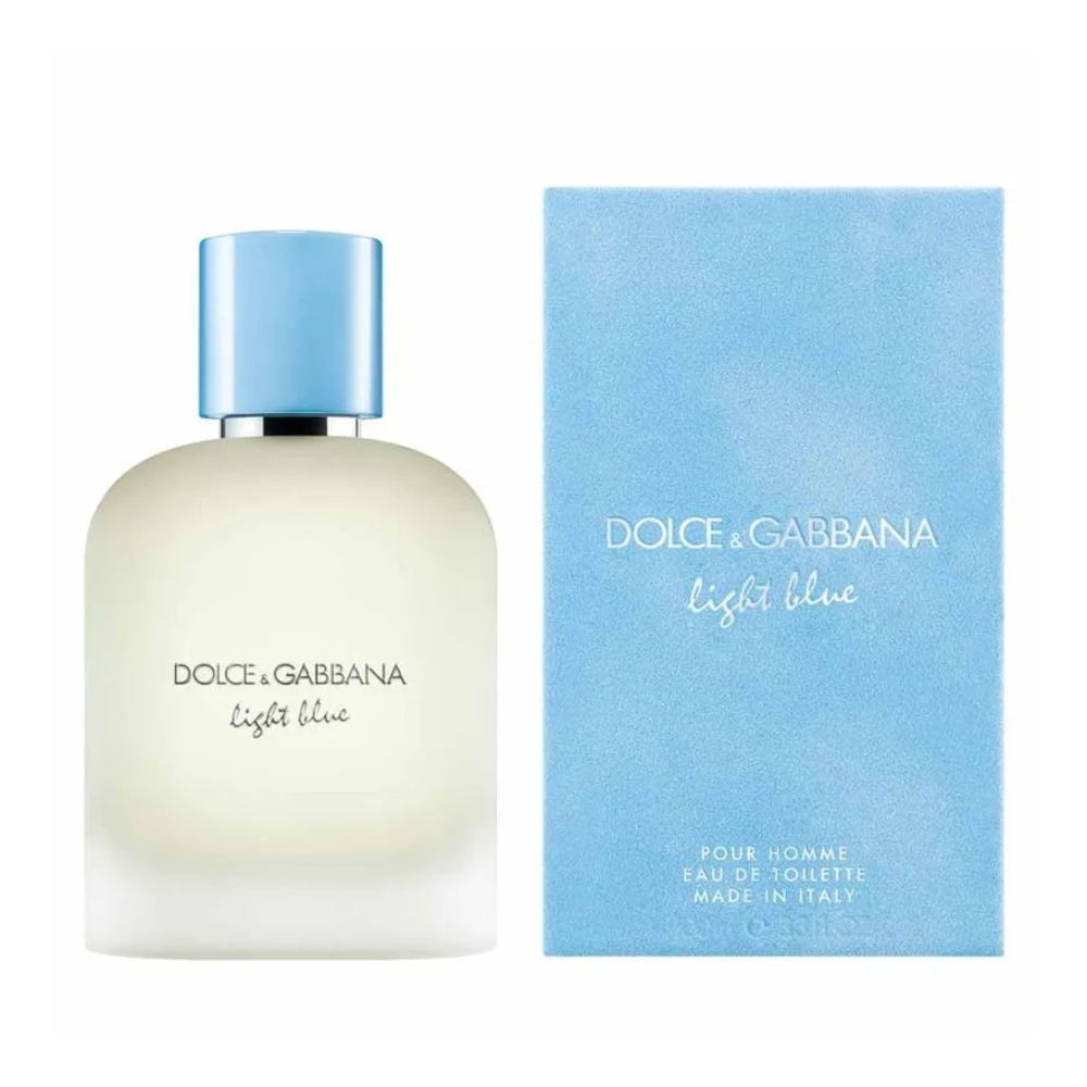 Frasco oficial do perfume DG LIGHT BLUE NEW POUR HOMME EDT 100ML