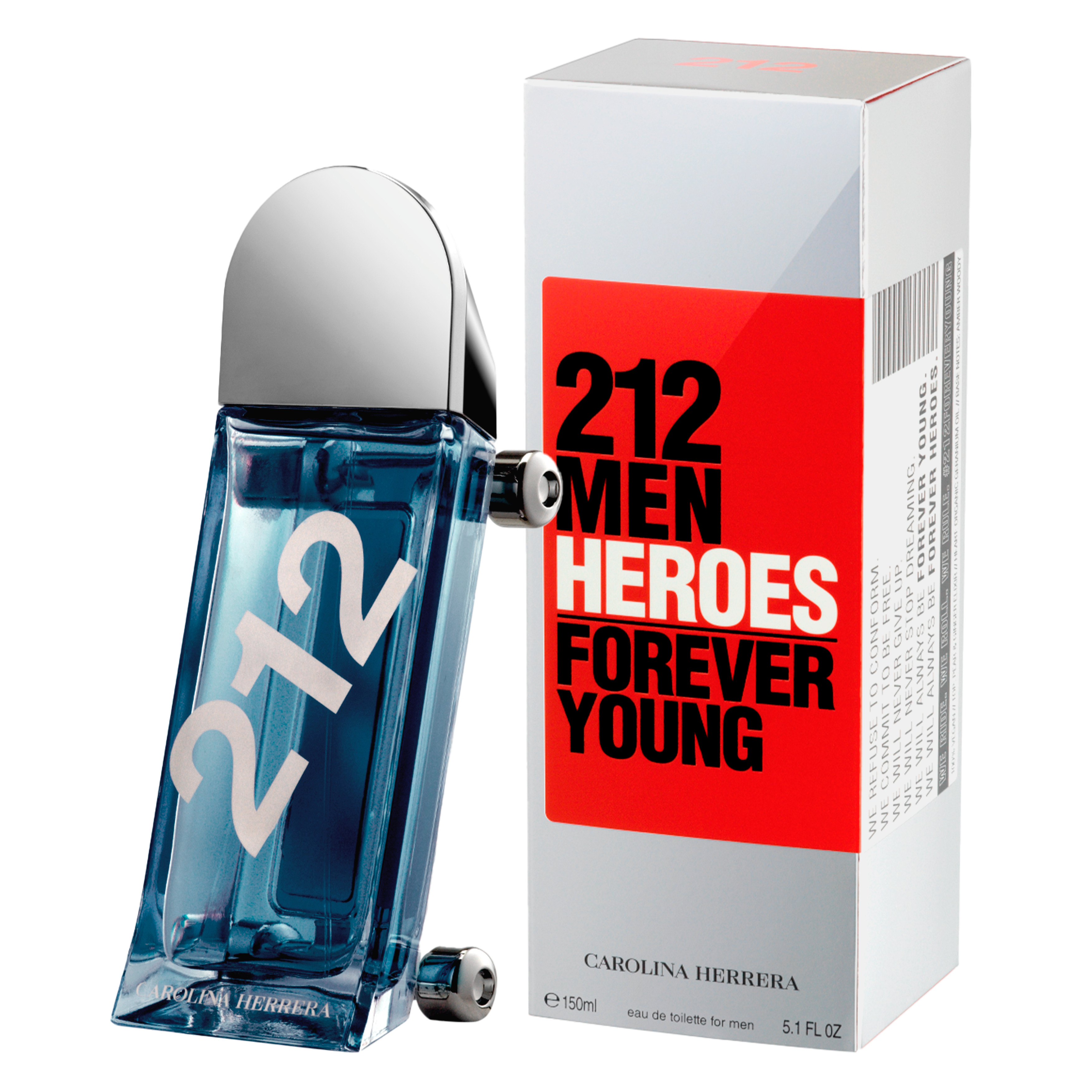 Frasco oficial do perfume CH 212 HEROES MEN EDT 150ML