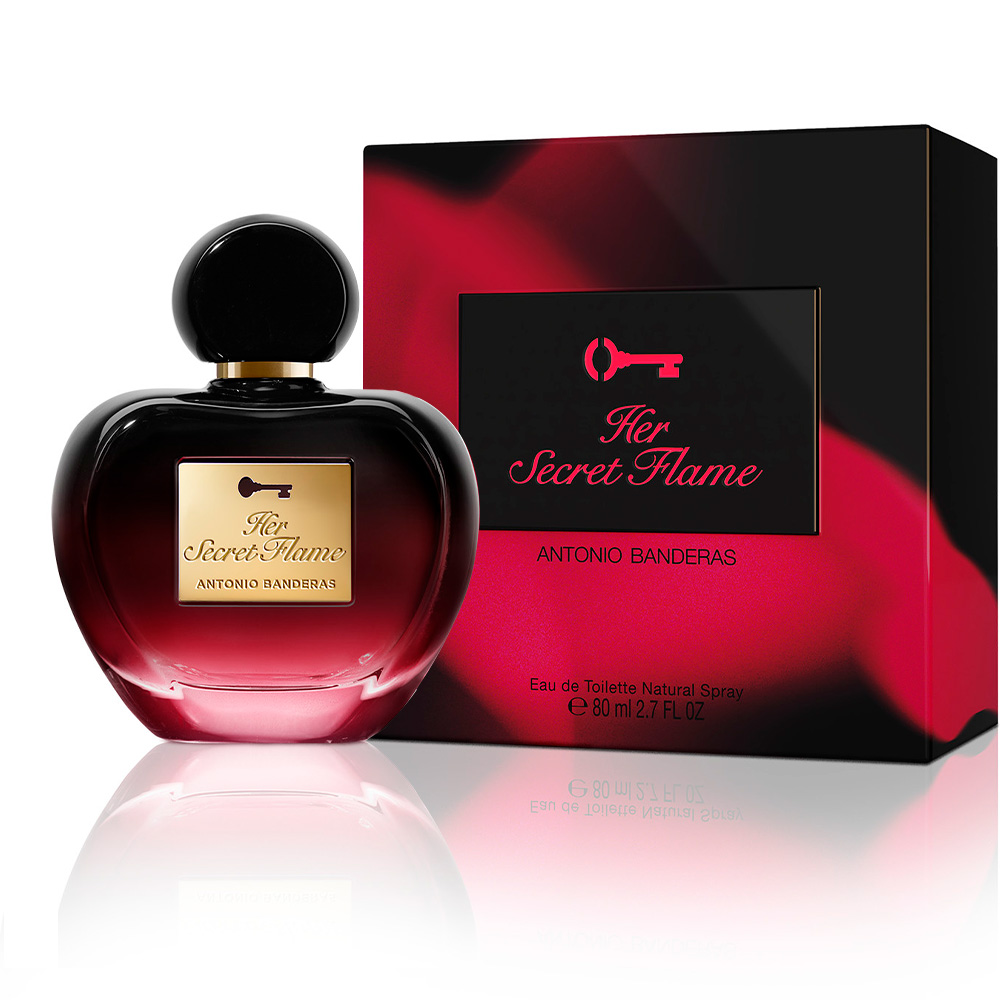 Frasco oficial do perfume *AB HER SECRET FLAME EDT 80ML
