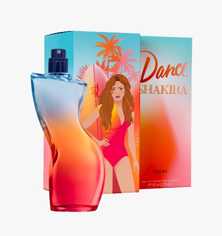Frasco oficial do perfume *SHAKIRA DANCE OCEAN EDT 80ML