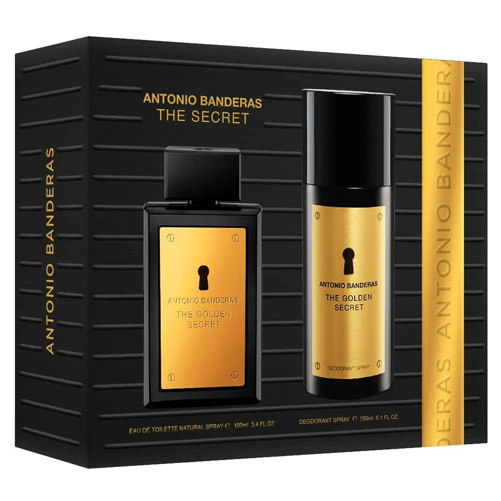Frasco oficial do perfume *COFFRET AB GOLDEN SECRET EDT 100ML+DEO 150ML