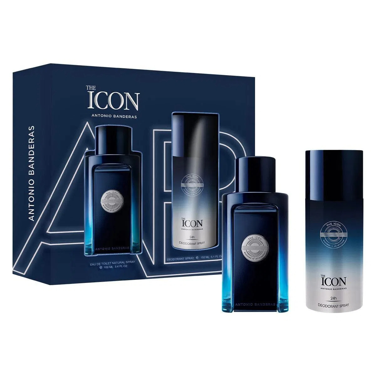 Frasco oficial do perfume *COFFRET AB THE ICON EDT 100 ML +DEO 150ML