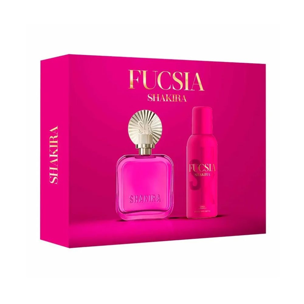 Frasco oficial do perfume *COFFRET SHAKIRA FUCSIA EDP 80ML+DEO 150ML