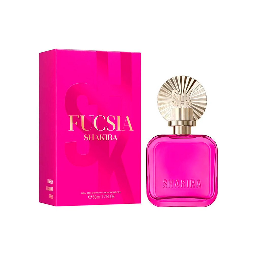 Frasco oficial do perfume SHAKIRA FUCSIA EDP 50ML