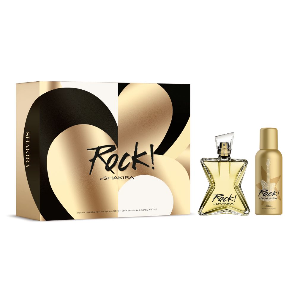 Frasco oficial do perfume COFFRET SHAKIRA ROCK EDT 80ML+DEO 150ML