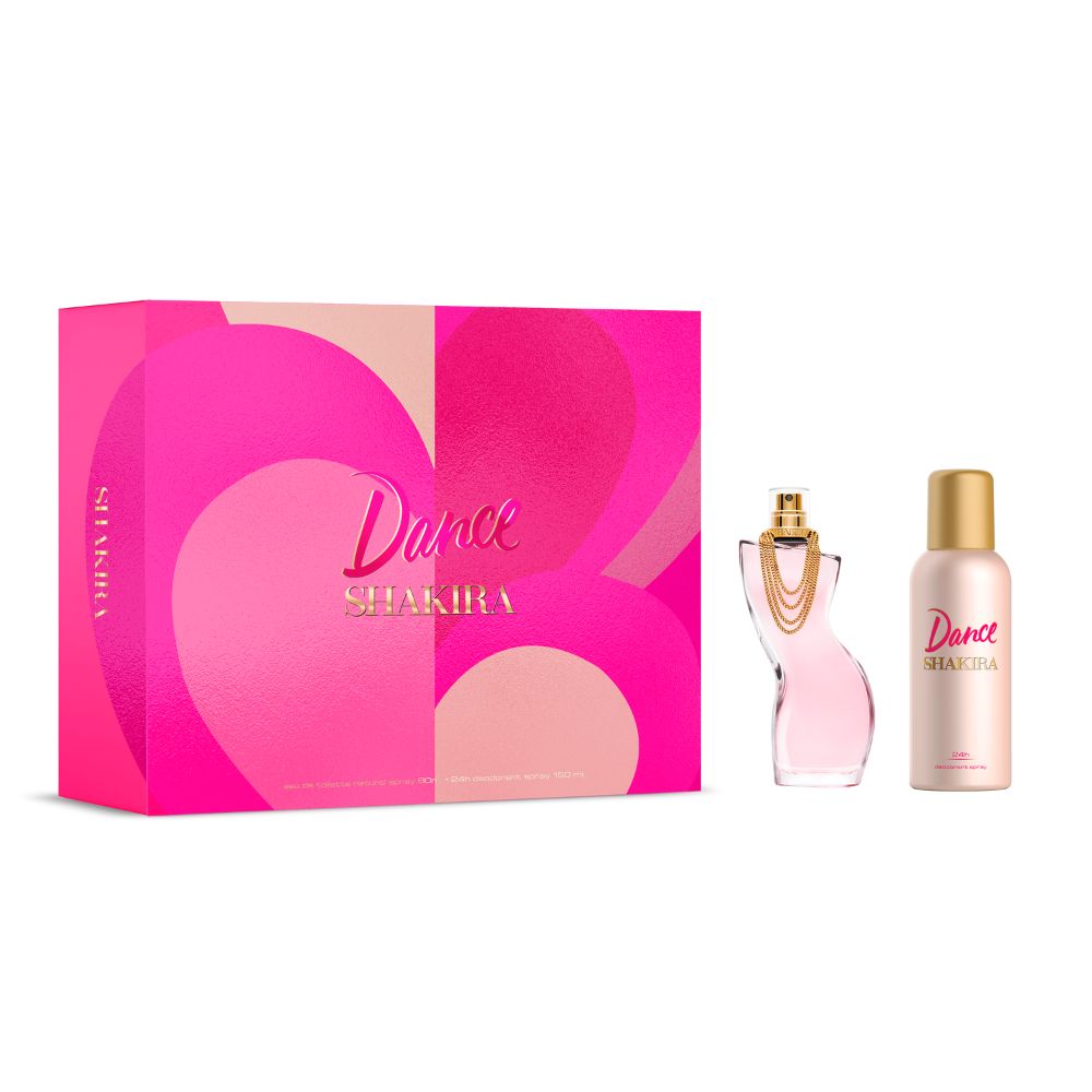 Frasco oficial do perfume COFFRET SHAKIRA DANCE EDT 80ML+DEO 150ML