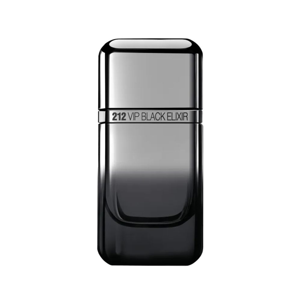Frasco oficial do perfume CH 212 VIP BLACK MEN ELIXIR EDP 50ML