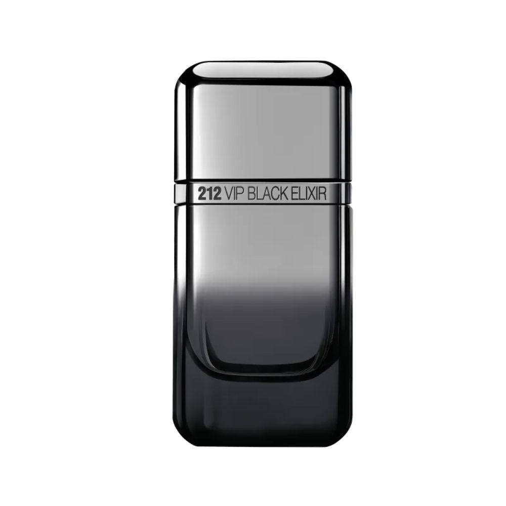 Frasco oficial do perfume CH 212 VIP BLACK MEN ELIXIR EDP 100ML