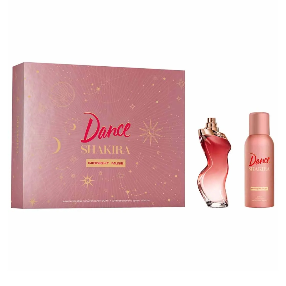 Frasco oficial do perfume COFFRET SHAKIRA DANCE MIDNIGHT MUSE EDT 80ML+DEO 150ML