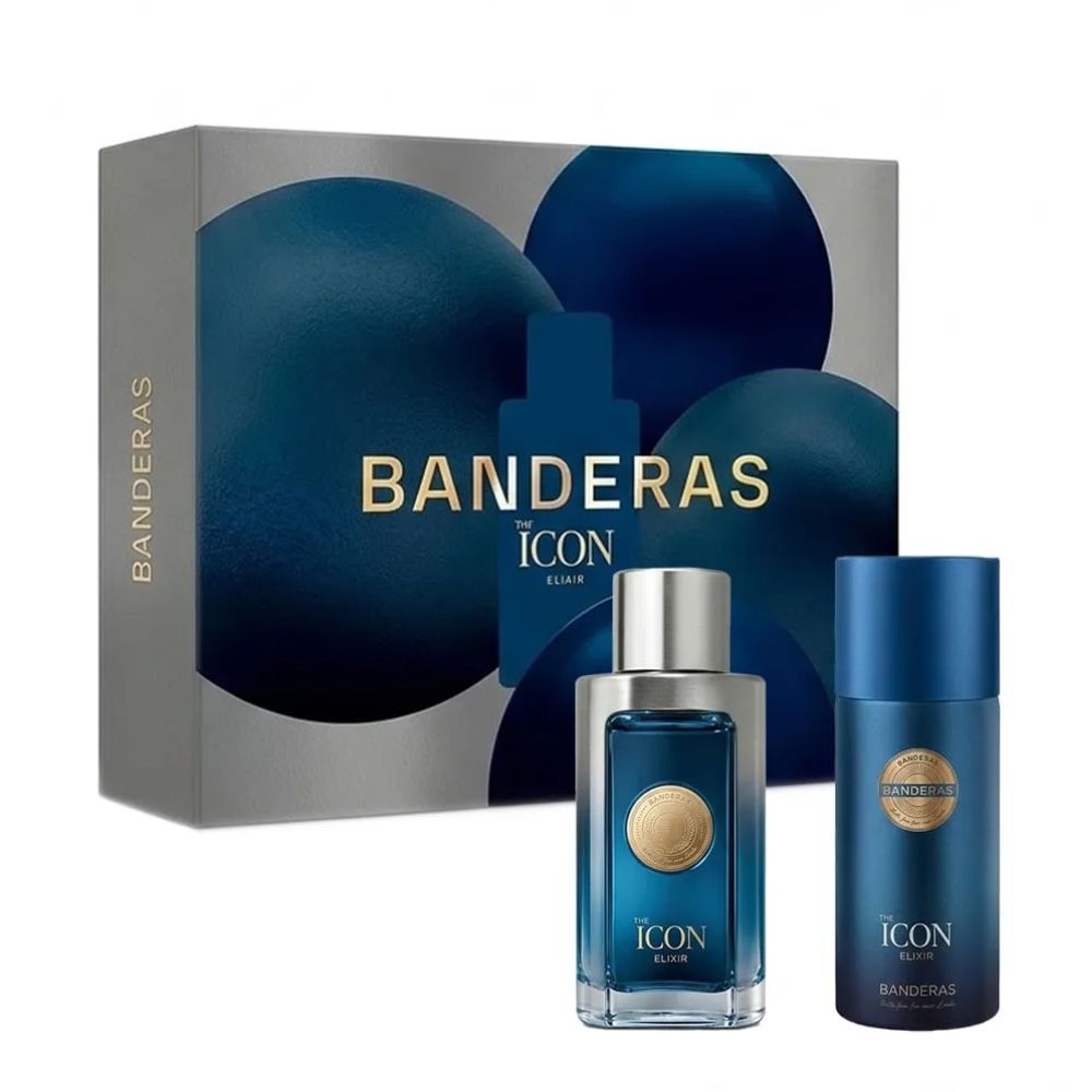 Frasco oficial do perfume COFFRET AB THE ICON ELIXIR MEN EDP 100ML+DEO150ML