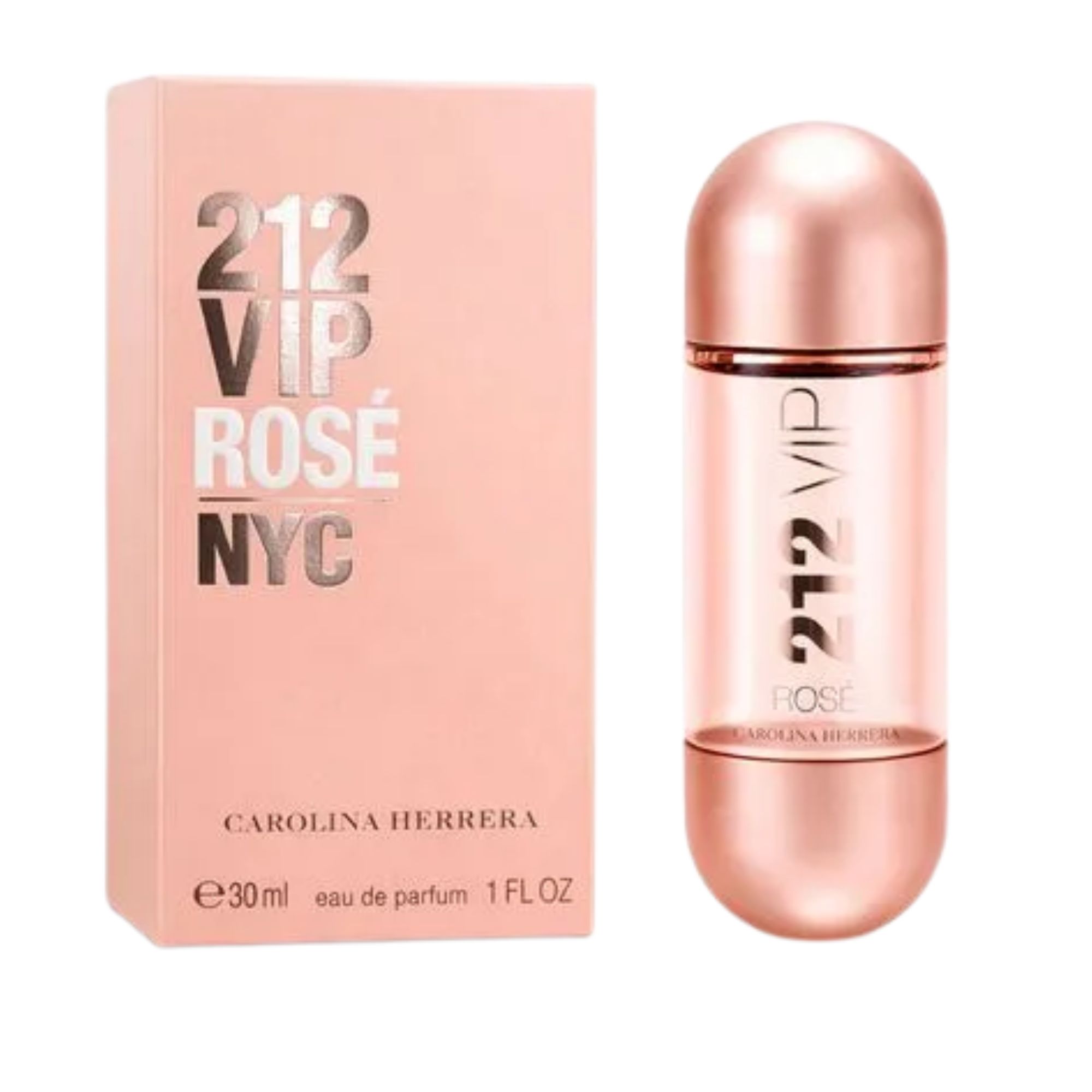 Frasco oficial do perfume CH 212 VIP ROSE EDP 30ML