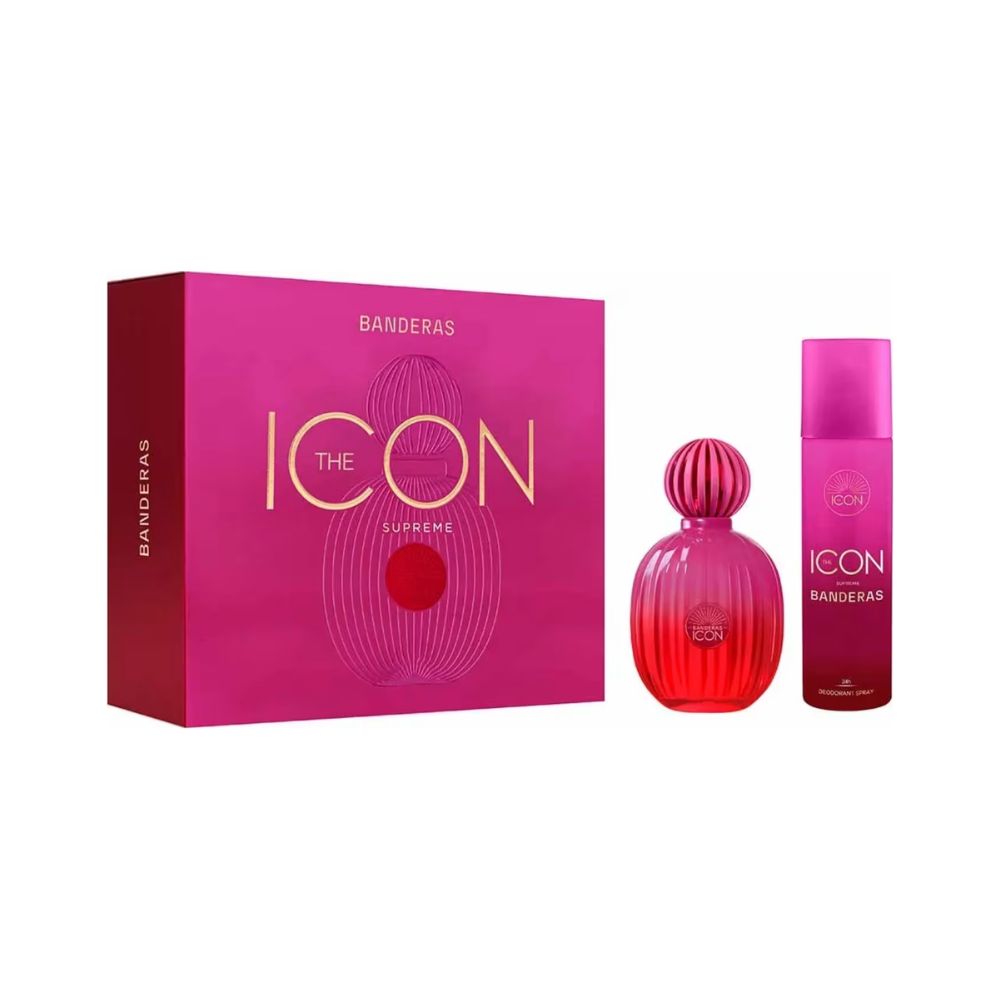 Frasco oficial do perfume COFFRET AB THE ICON SUPREME FEMME EDP 100ML+DEO 150ML