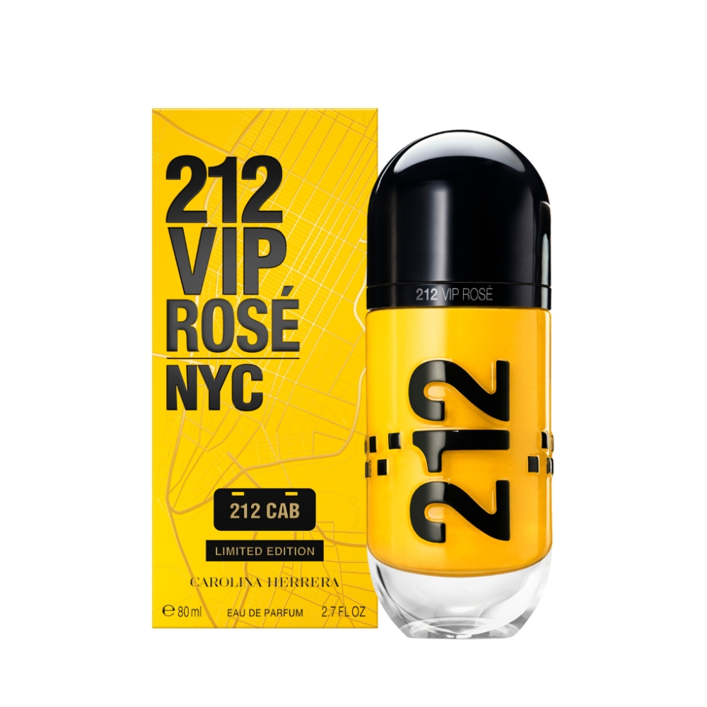 Frasco oficial do perfume CH 212 VIP ROSE CAB EDP 80ML