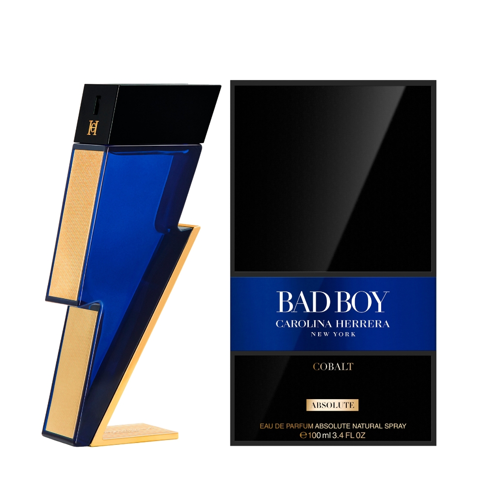 Frasco oficial do perfume CH BAD BOY COBALT ABSOLUTE EDP 100ML