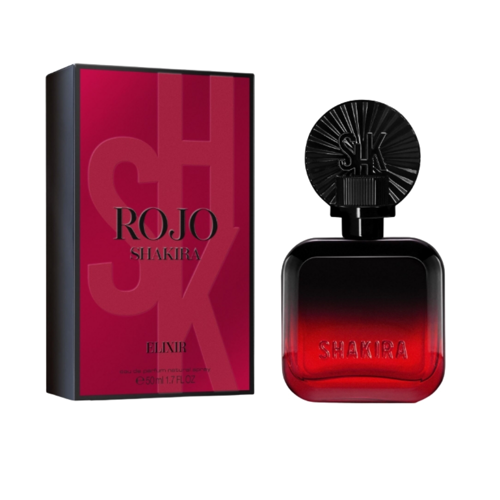 Frasco oficial do perfume SHAKIRA ROJO ELIXIR EDP 50ML
