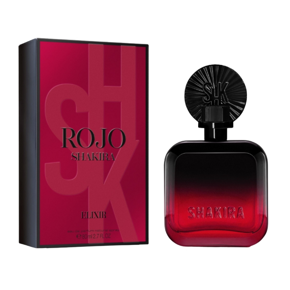 Frasco oficial do perfume SHAKIRA ROJO ELIXIR EDP 80ML