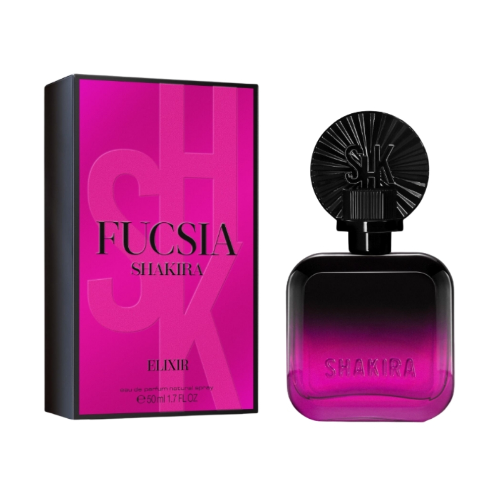 Frasco oficial do perfume SHAKIRA FUCSIA ELIXIR EDP 50ML