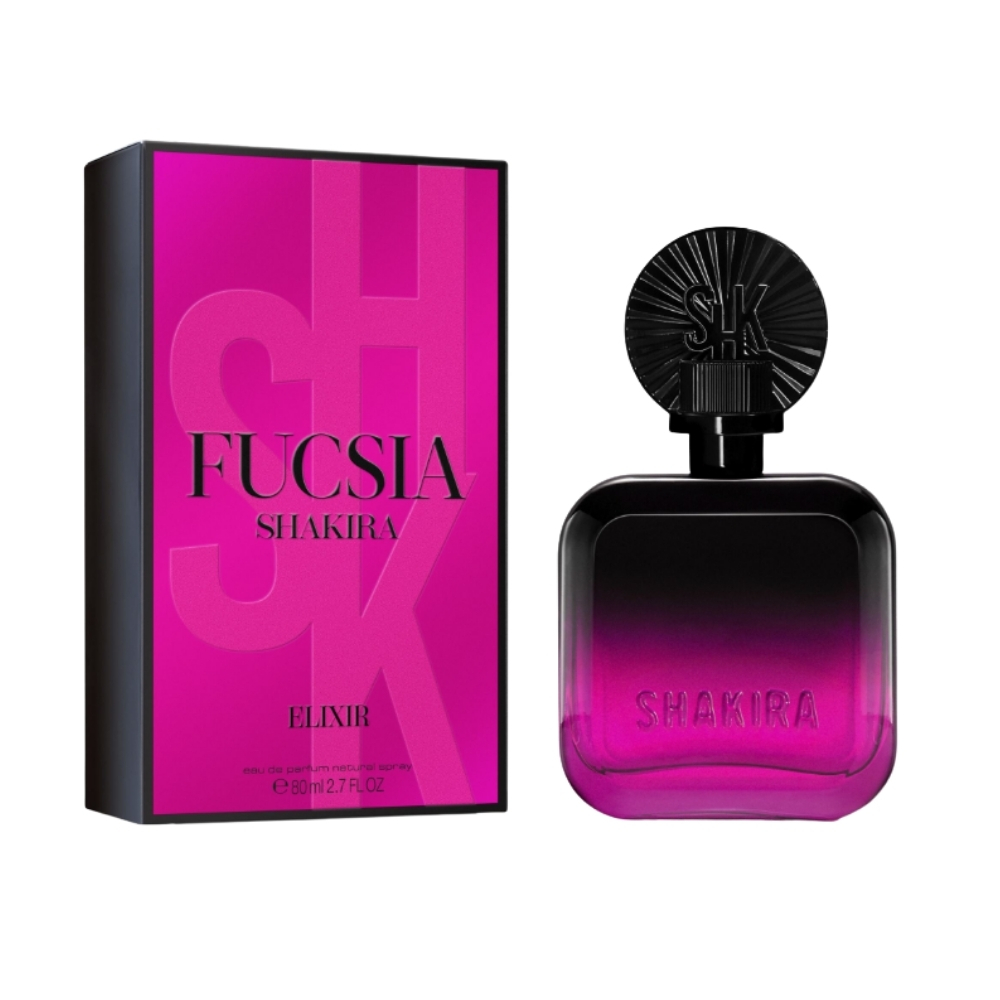 Frasco oficial do perfume SHAKIRA FUCSIA ELIXIR EDP 80ML