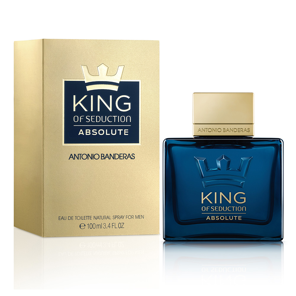 Frasco oficial do perfume AB KING OF SEDUCTION ABSOLUTE EDT 50ML