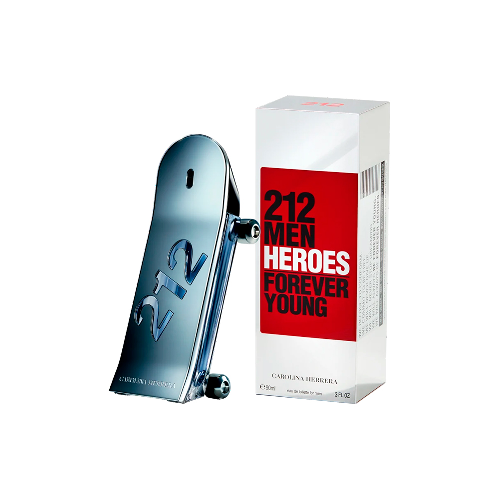 Frasco oficial do perfume CH 212 HEROES MEN EDT 90ML