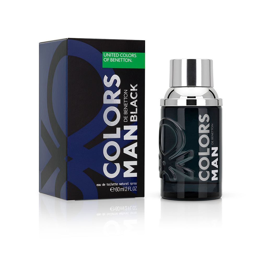 Frasco oficial do perfume *BNT COLORS BLACK MAN EDT 60ML