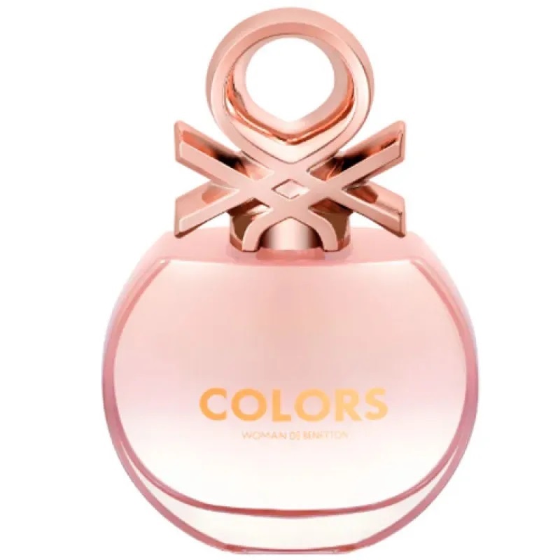 Frasco oficial do perfume *BNT COLORS ROSE WOMAN EDT 80ML