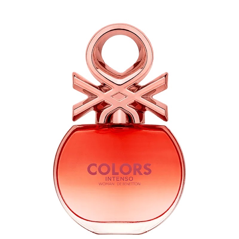 Frasco oficial do perfume *BNT COLORS ROSE WOMAN INTENSO EDP 80ML