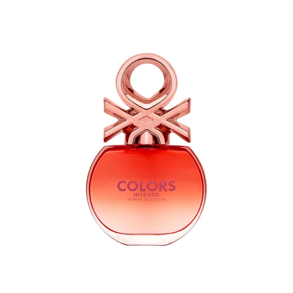 Frasco oficial do perfume *BNT COLORS ROSE WOMAN INTENSO EDP 50ML