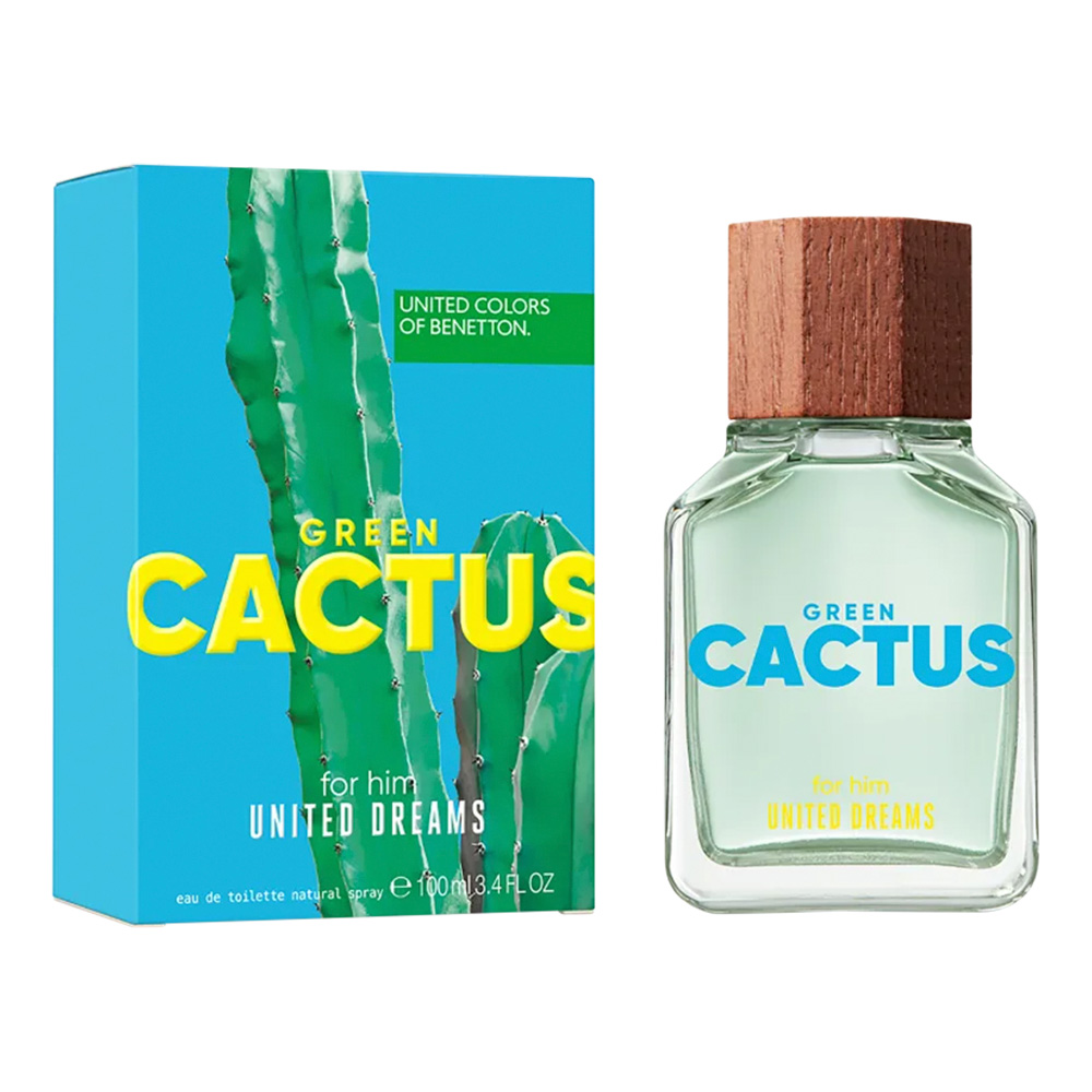Frasco oficial do perfume *BNT UNITED GREEN CACTUS FOR HIM EDT 100ML
