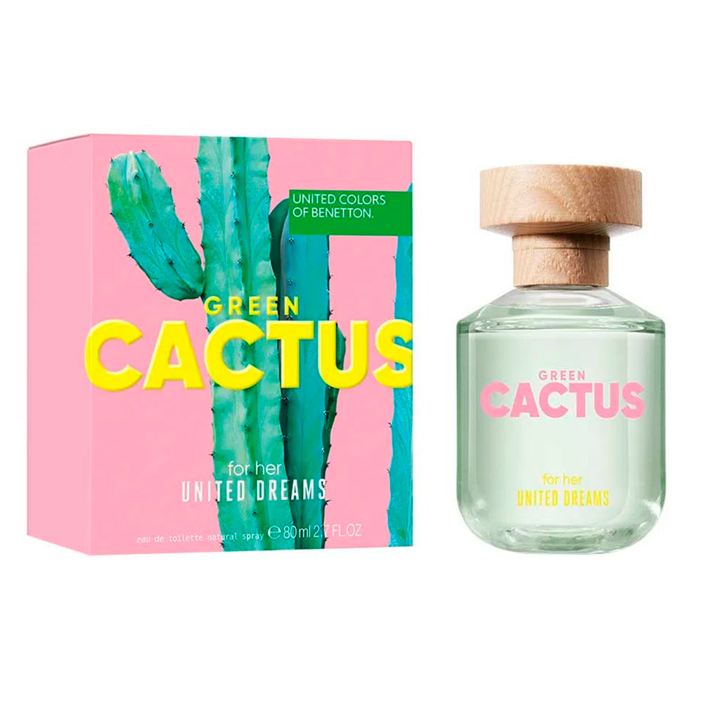 Frasco oficial do perfume *BNT UNITED GREEN CACTUS FOR HER EDT 80ML