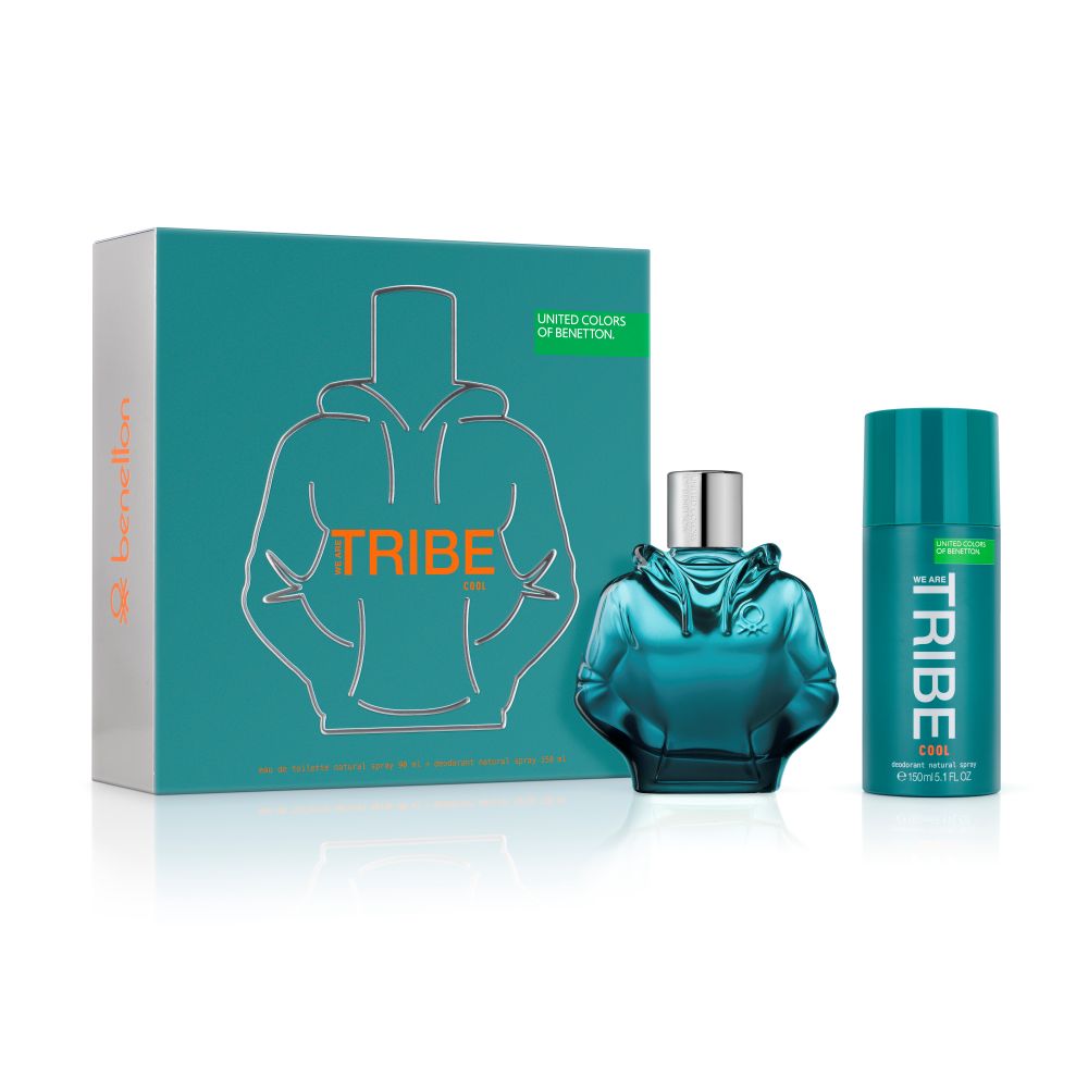 Frasco oficial do perfume COFFRET BNT TRIBE EDT 90ML+DEO 150ML
