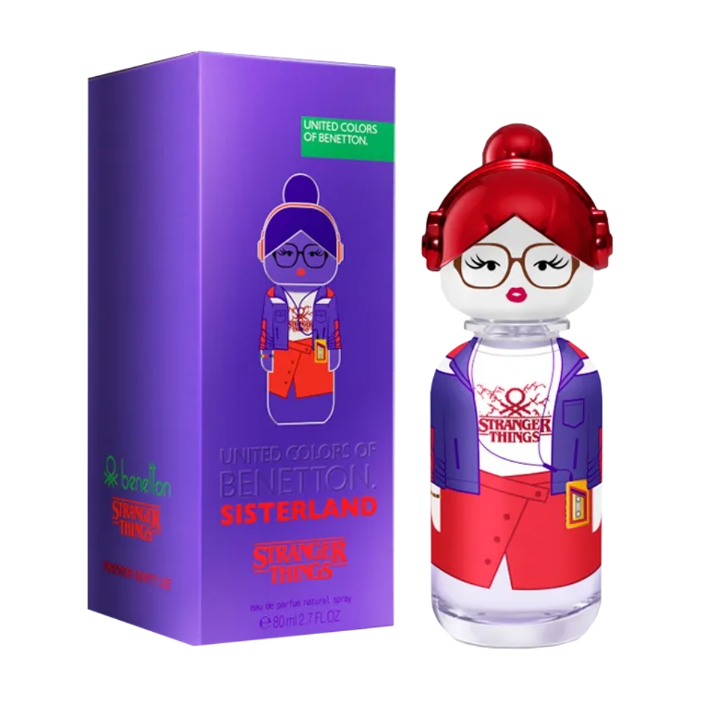 Frasco oficial do perfume BNT SISTERLAND STRANGER THINGS EDP 80ML
