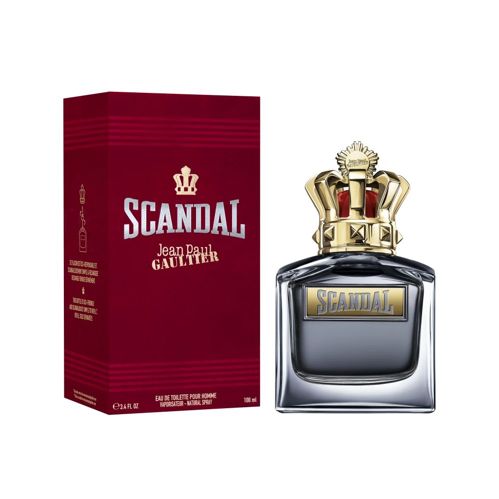 Frasco oficial do perfume JPG SCANDAL HIM EDT 100ML