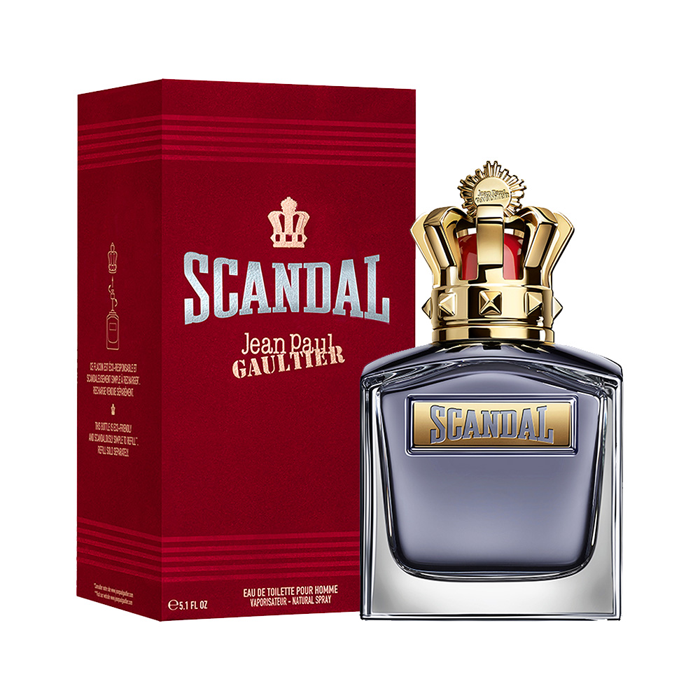 Frasco oficial do perfume JPG SCANDAL HIM EDT 50 ML
