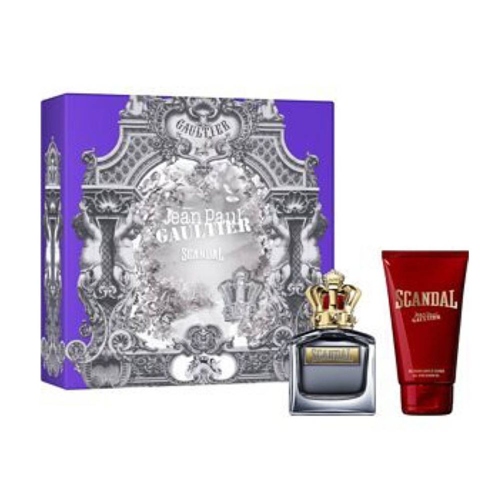 Frasco oficial do perfume COFFRET JPG SCANDAL HIM EDT 50ML+SG 75ML