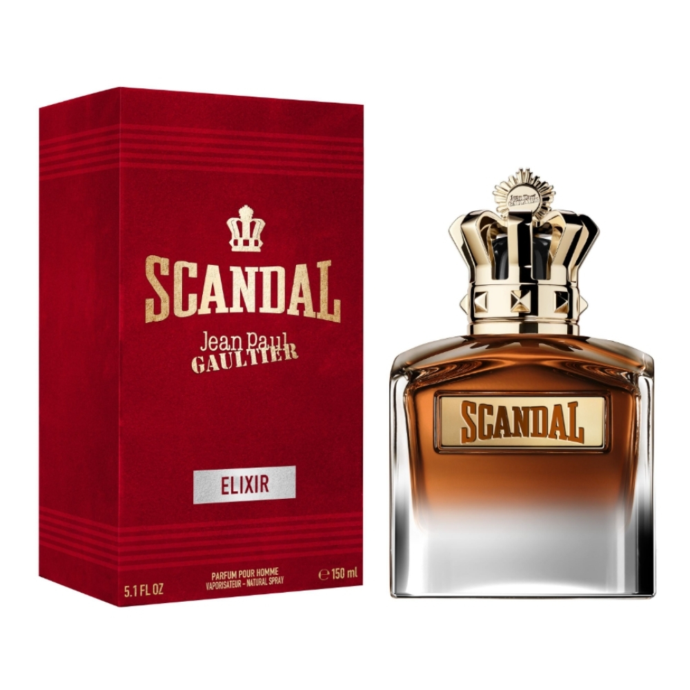 Frasco oficial do perfume JPG SCANDAL HIM ELIXIR PARFUM 150ML