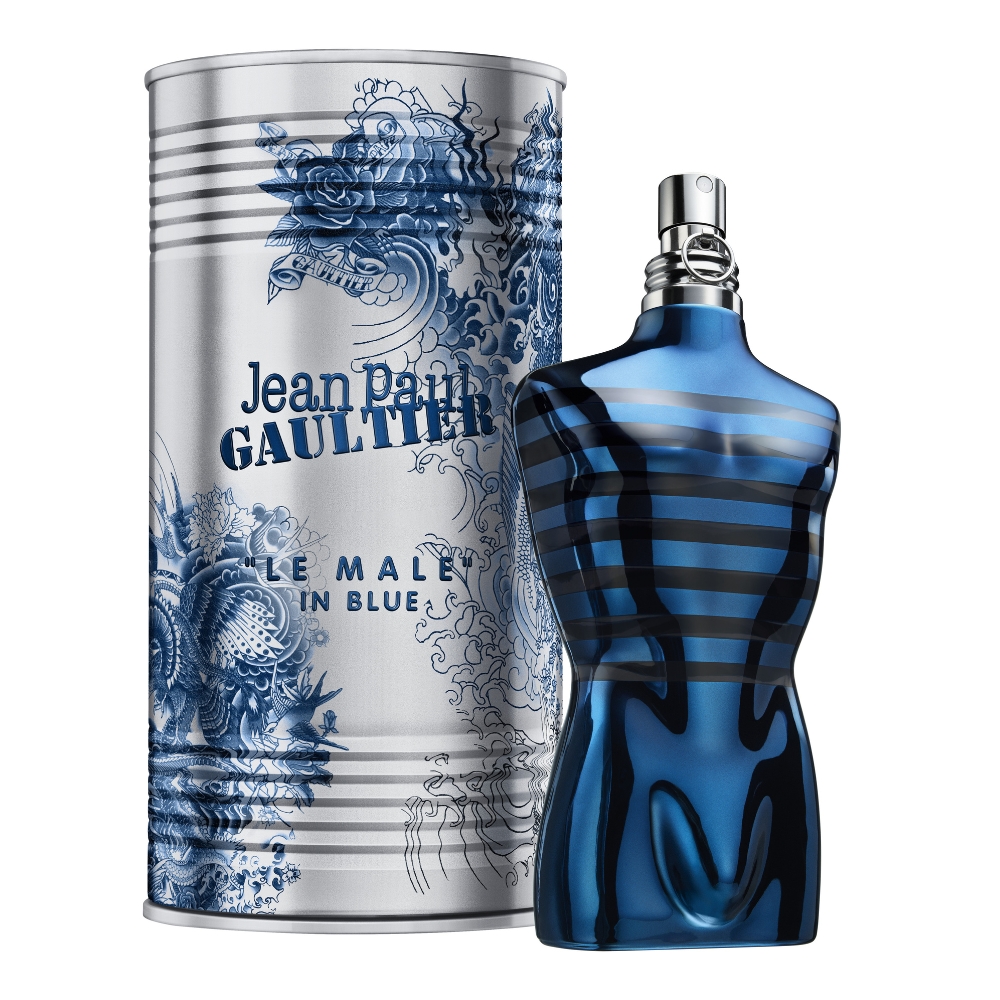 Frasco oficial do perfume JPG LE MALE IN BLUE EDP 125ML