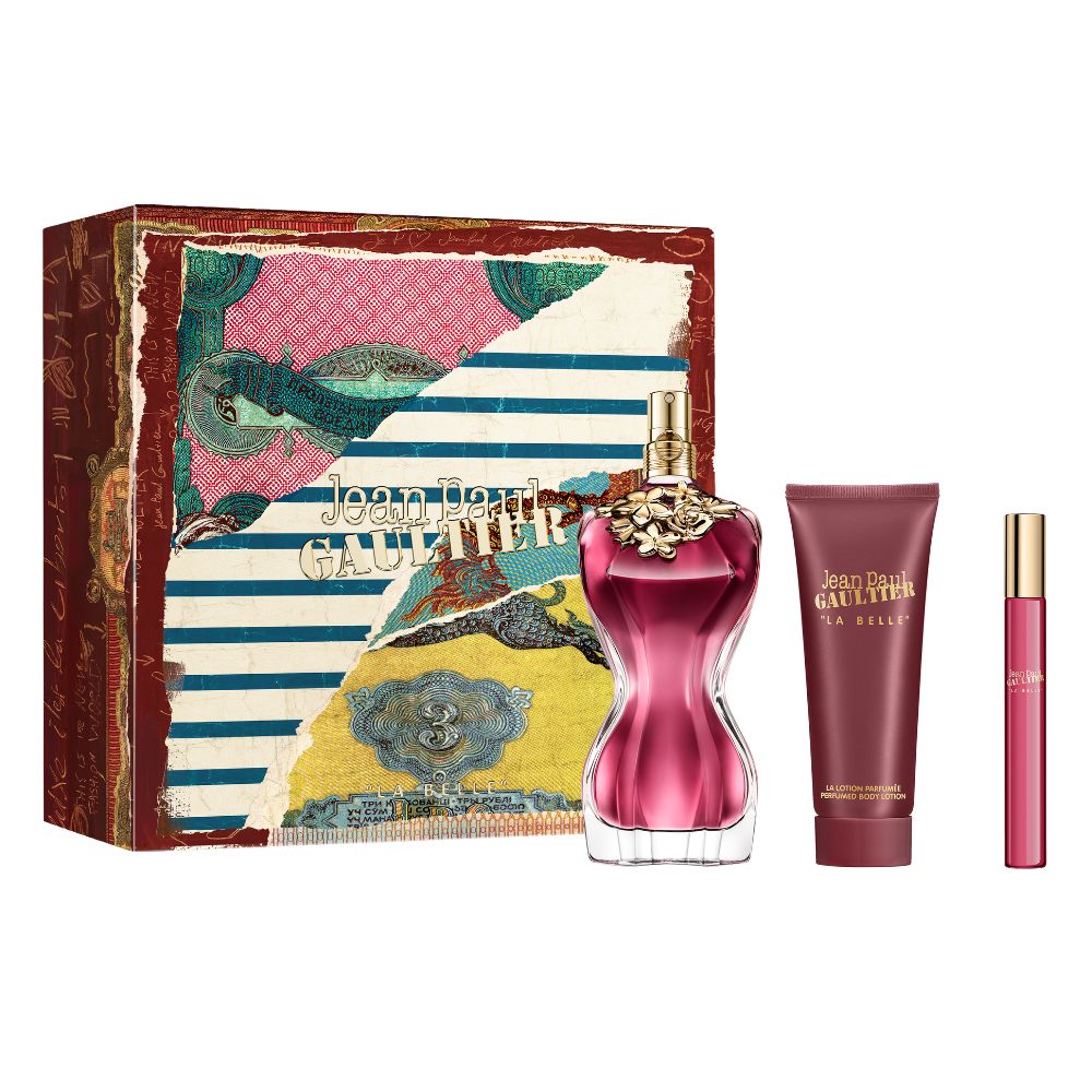 Frasco oficial do perfume COFFRET JPG LA BELLE EDP 100ML+EDP 10ML+BL 75ML