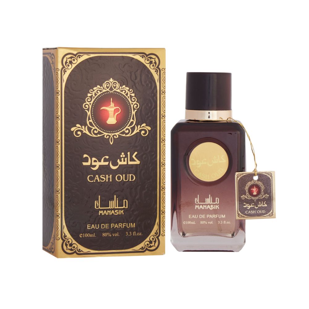 Frasco oficial do perfume MANASIK CASH OUD EDP 100ML