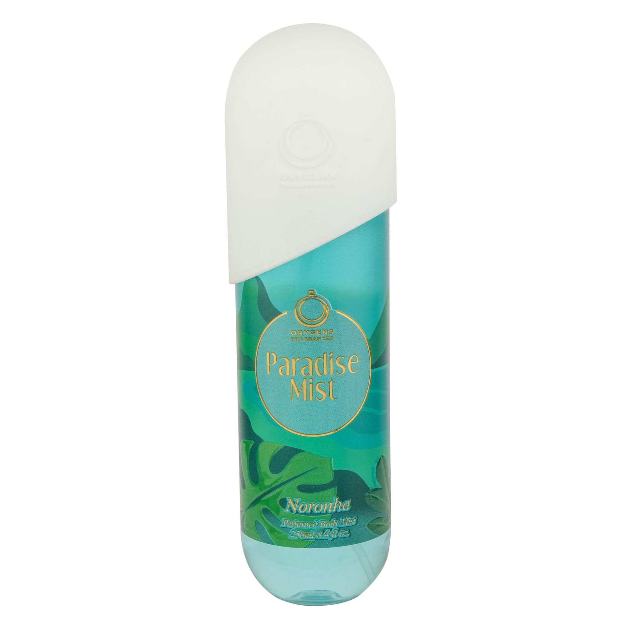 Frasco oficial do perfume ORYGENS PARADISE BODY MIST NORONHA 250ML
