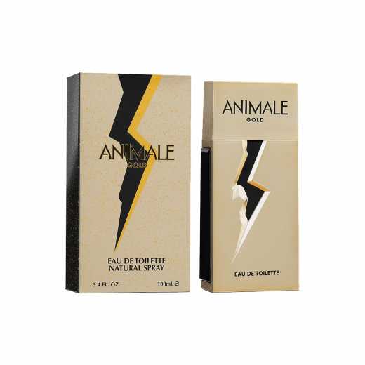 Frasco oficial do perfume ANIMALE GOLD FOR MEN EDT 100ML